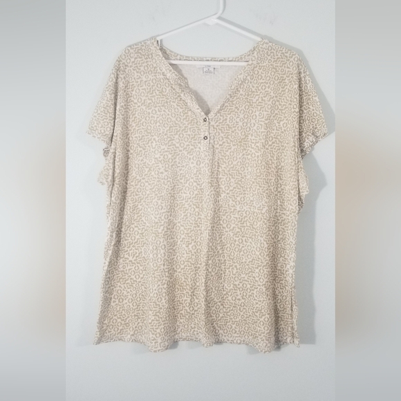Liz Claiborne Tops - Liz Claiborne Womens Plus Size 1X V-neck Short Sleeve Blouse. Super Soft! EUC.